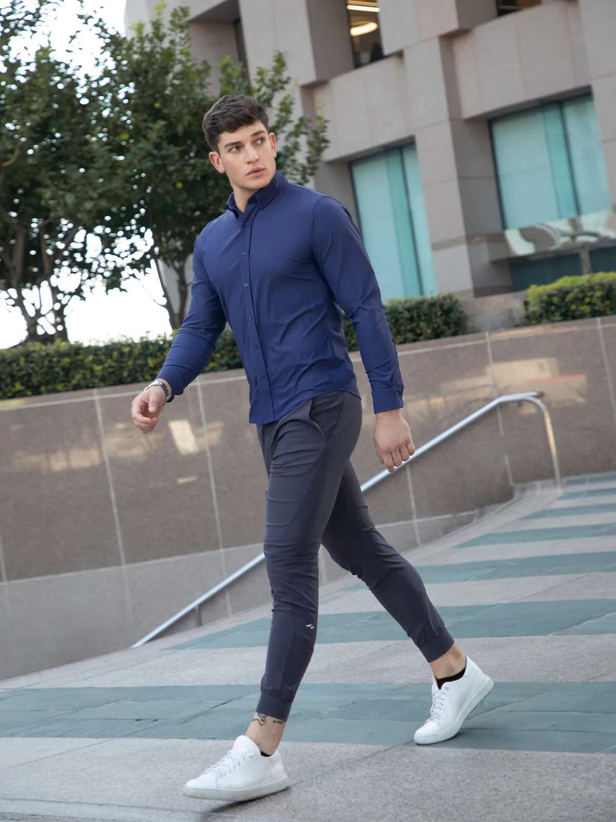 Commuter Performance Stretch Dress Shirt-Marine sold by Aha Selected product image thumbnail 4