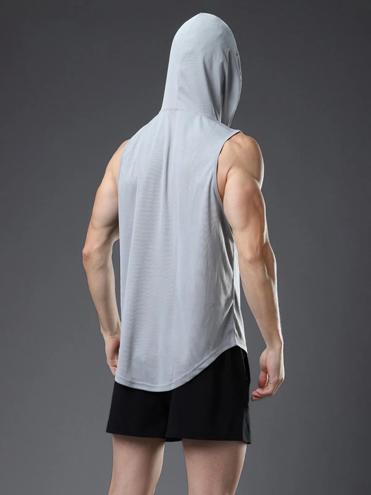 Workout Hooded Tank Curved Hem sold by Aha Selected