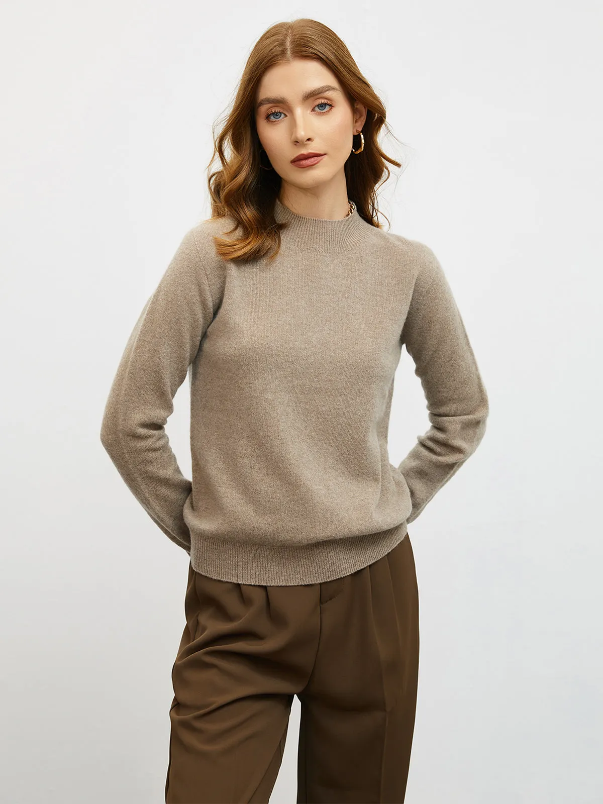 100% Merino Wool Mock Neck Sweater sold by Aha Selected product image thumbnail 3