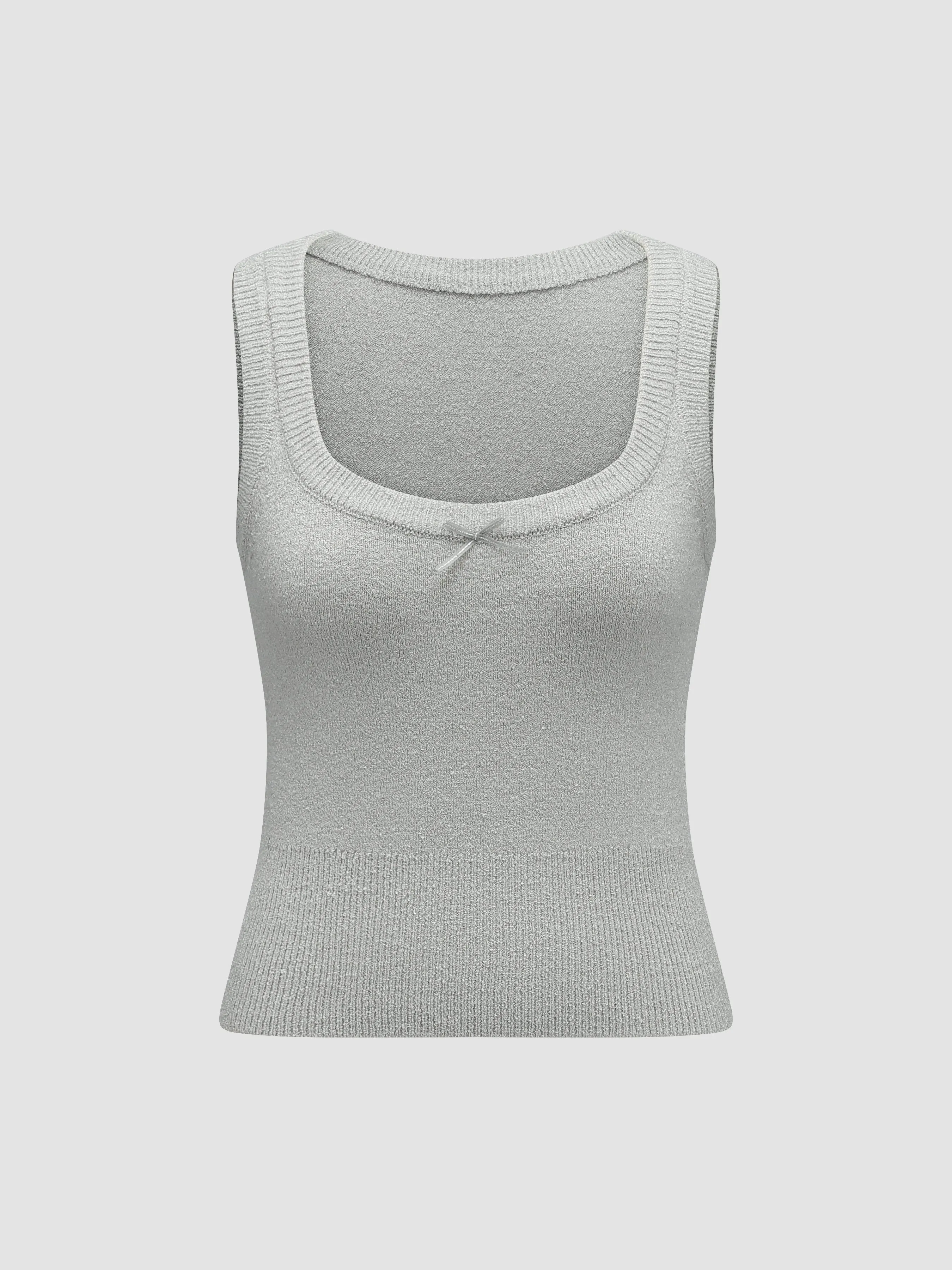 Cozy Textured Knit Bow Tie Vest sold by Aha Selected