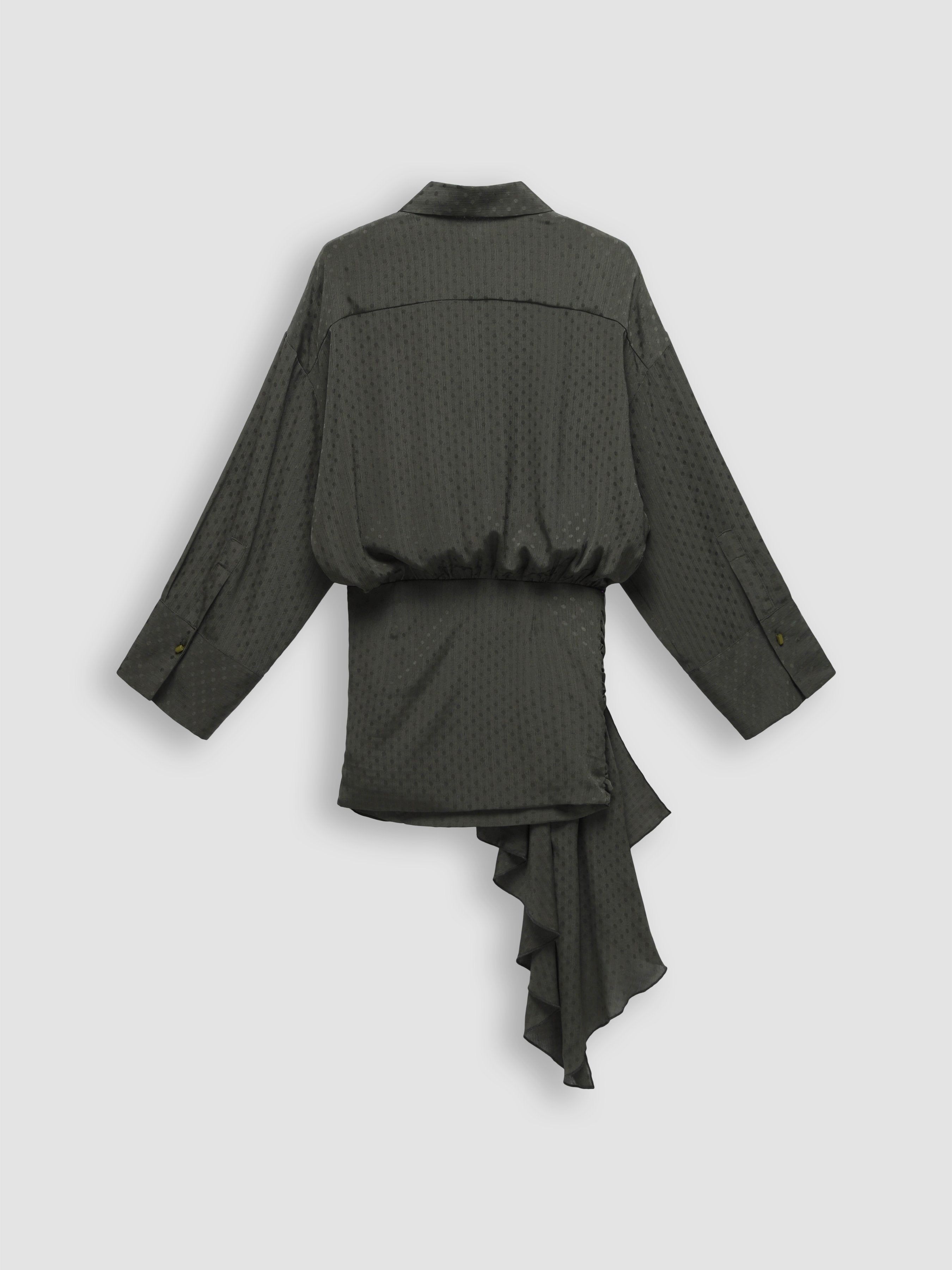 Floral Jacquard Shirt Dress sold by Aha Selected product image thumbnail 2