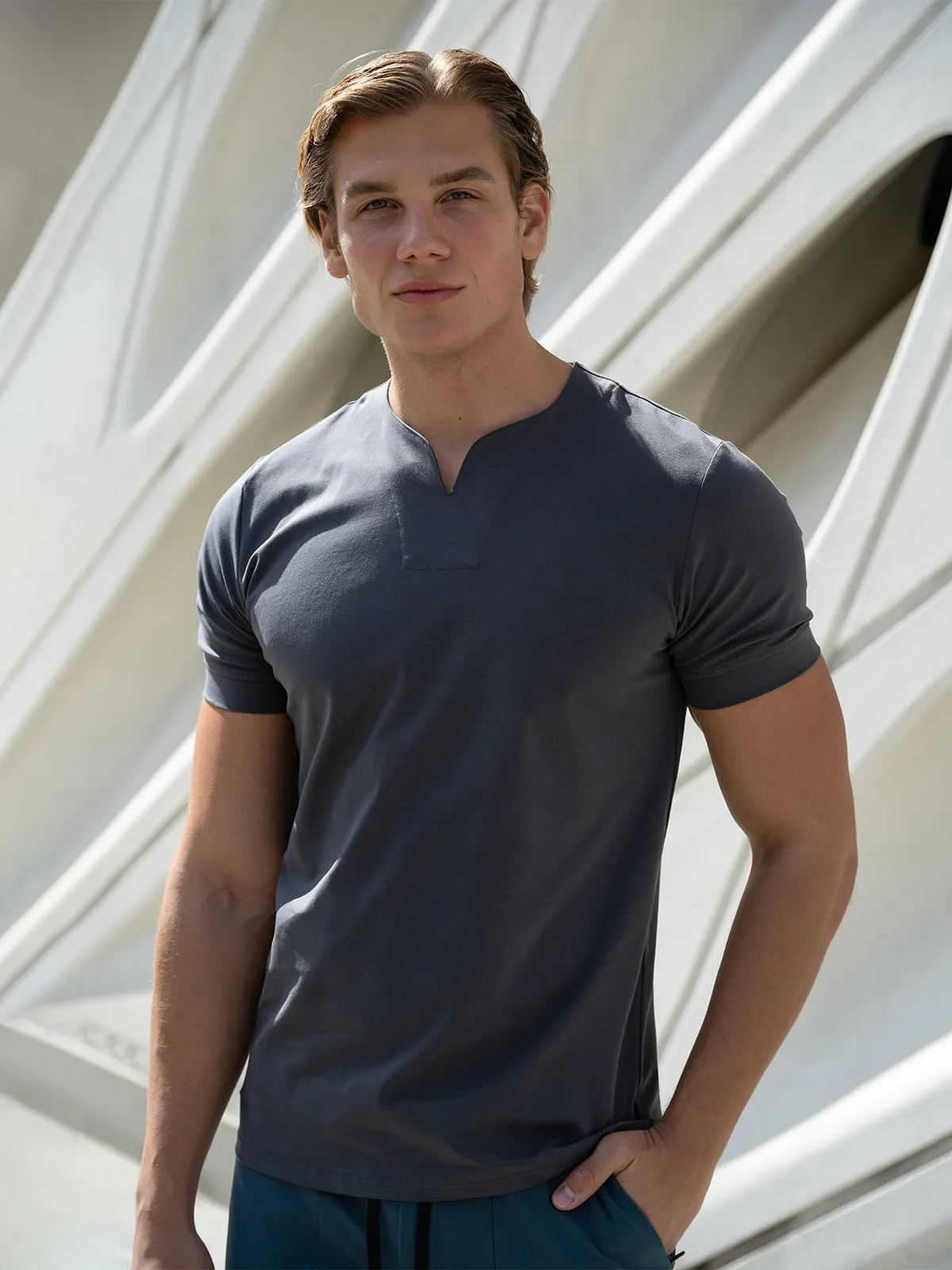 Society Cotton V-neck Short Sleeve sold by Aha Selected product image thumbnail 4