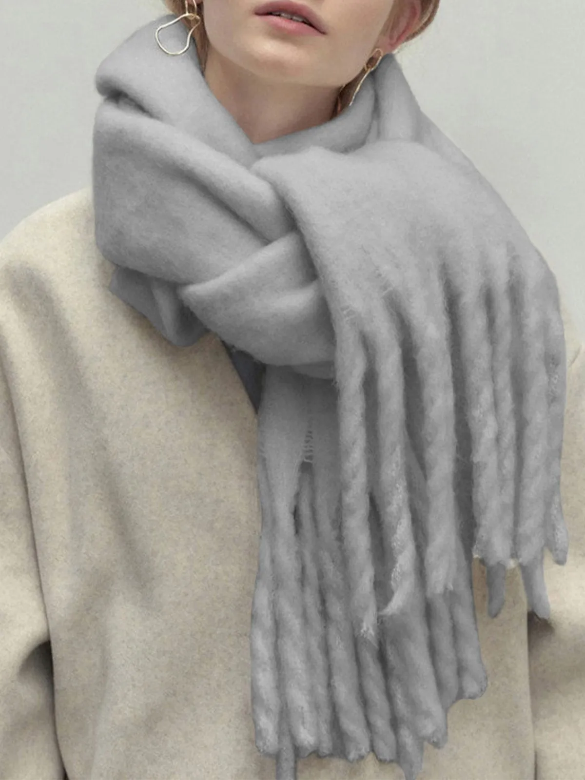 Versatile Tassels Warm Scarf sold by Aha Selected product image thumbnail 5