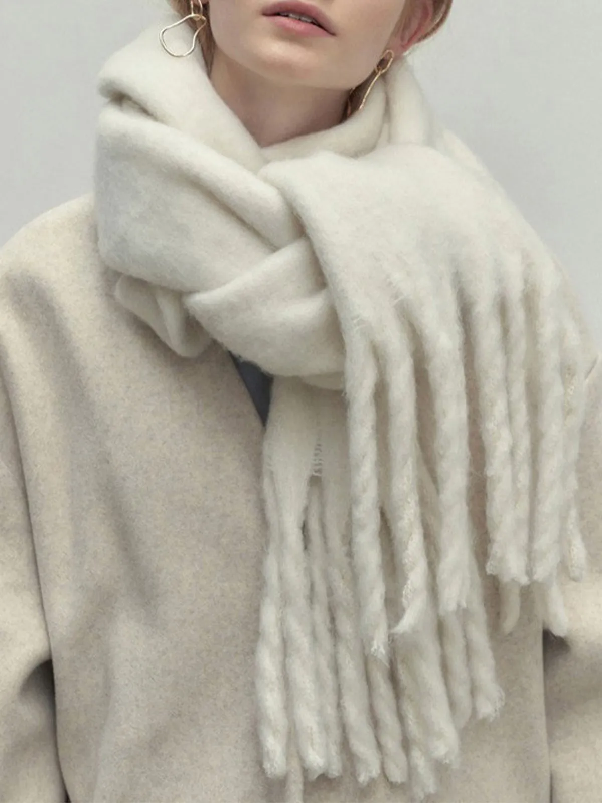 Versatile Tassels Warm Scarf sold by Aha Selected