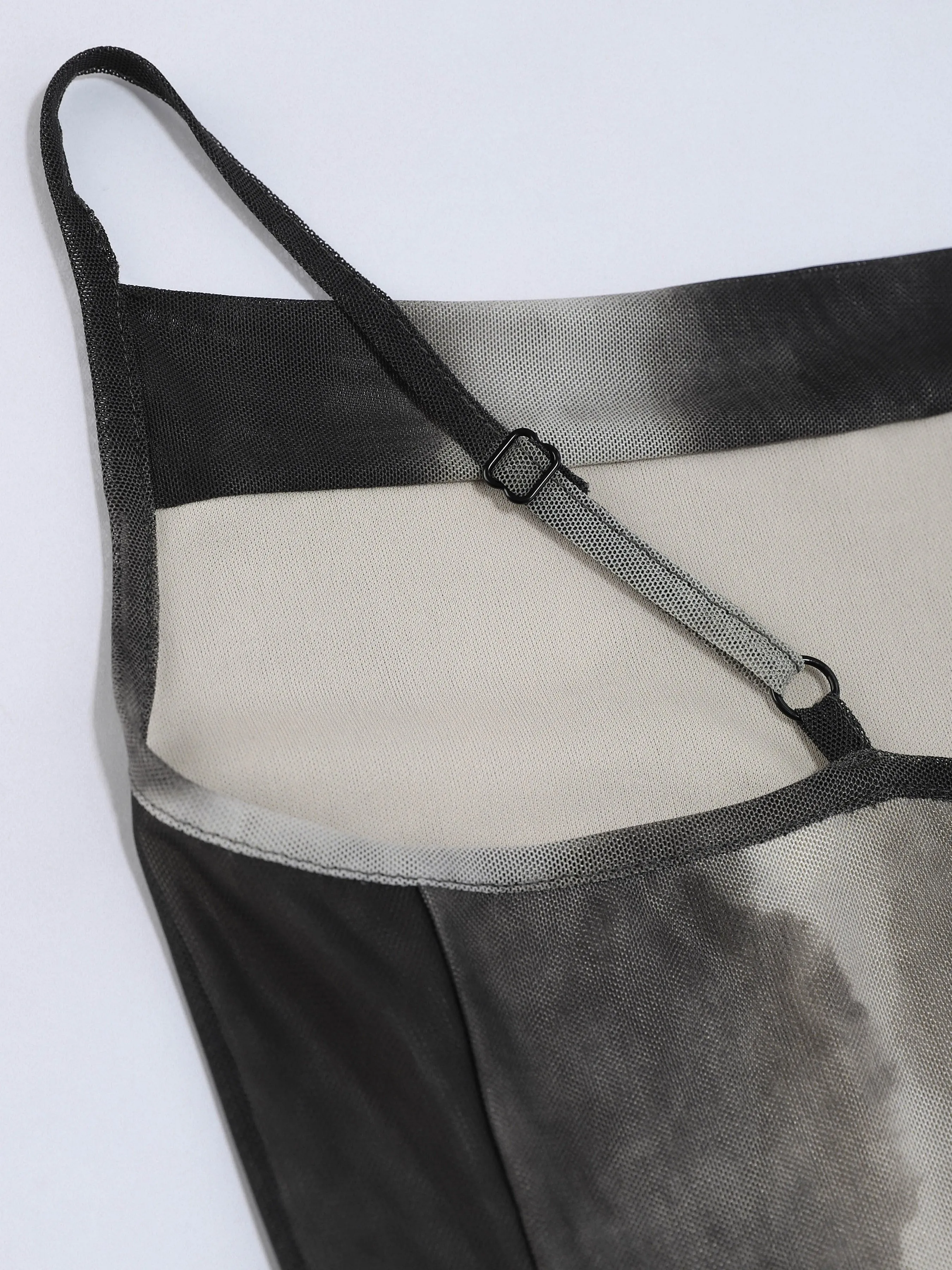 Mesh Tie-Dye Strappy Dress sold by Aha Selected product image thumbnail 5