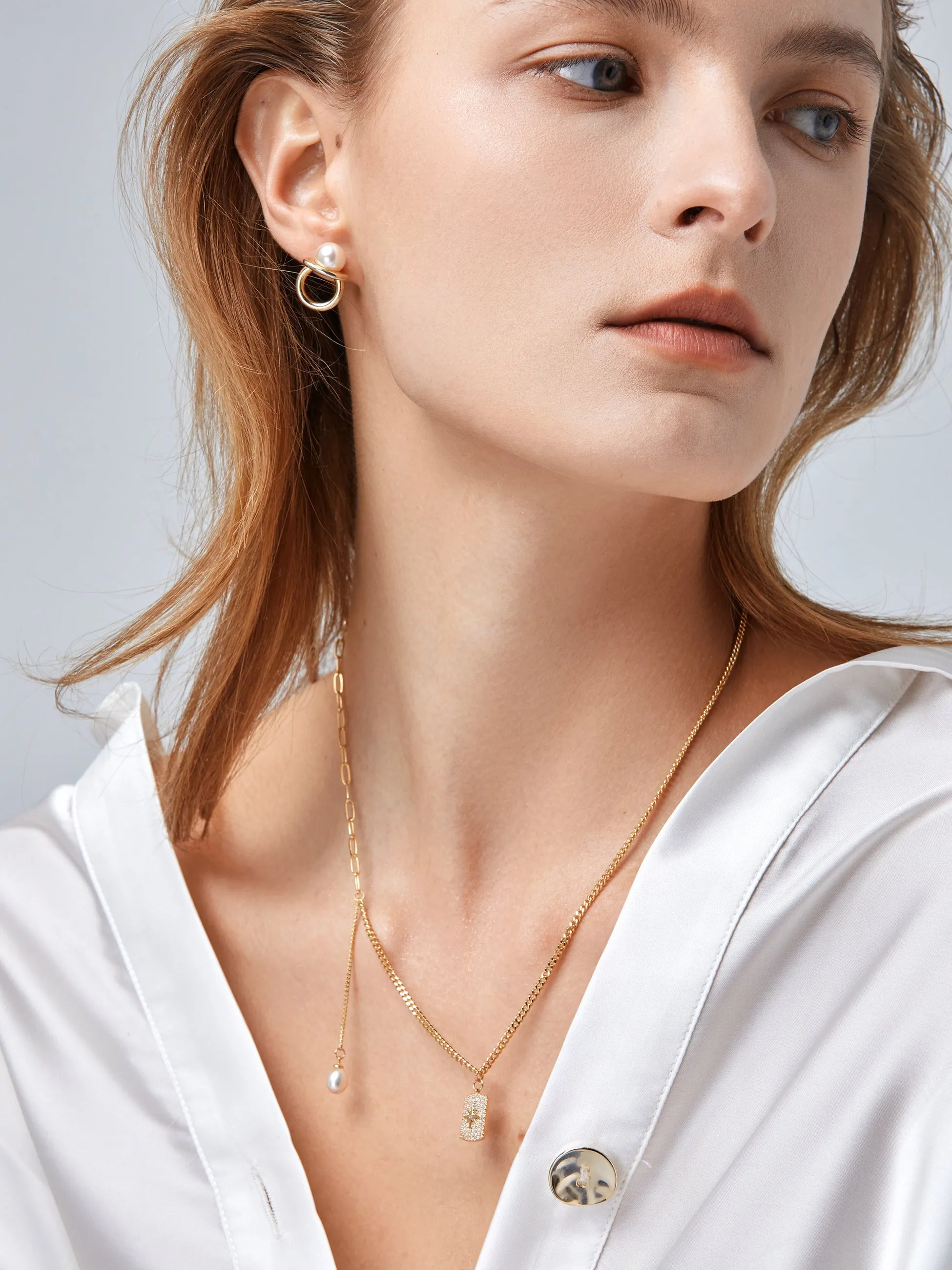 Short Gold Plated Chain Necklace sold by Aha Selected product image thumbnail 2