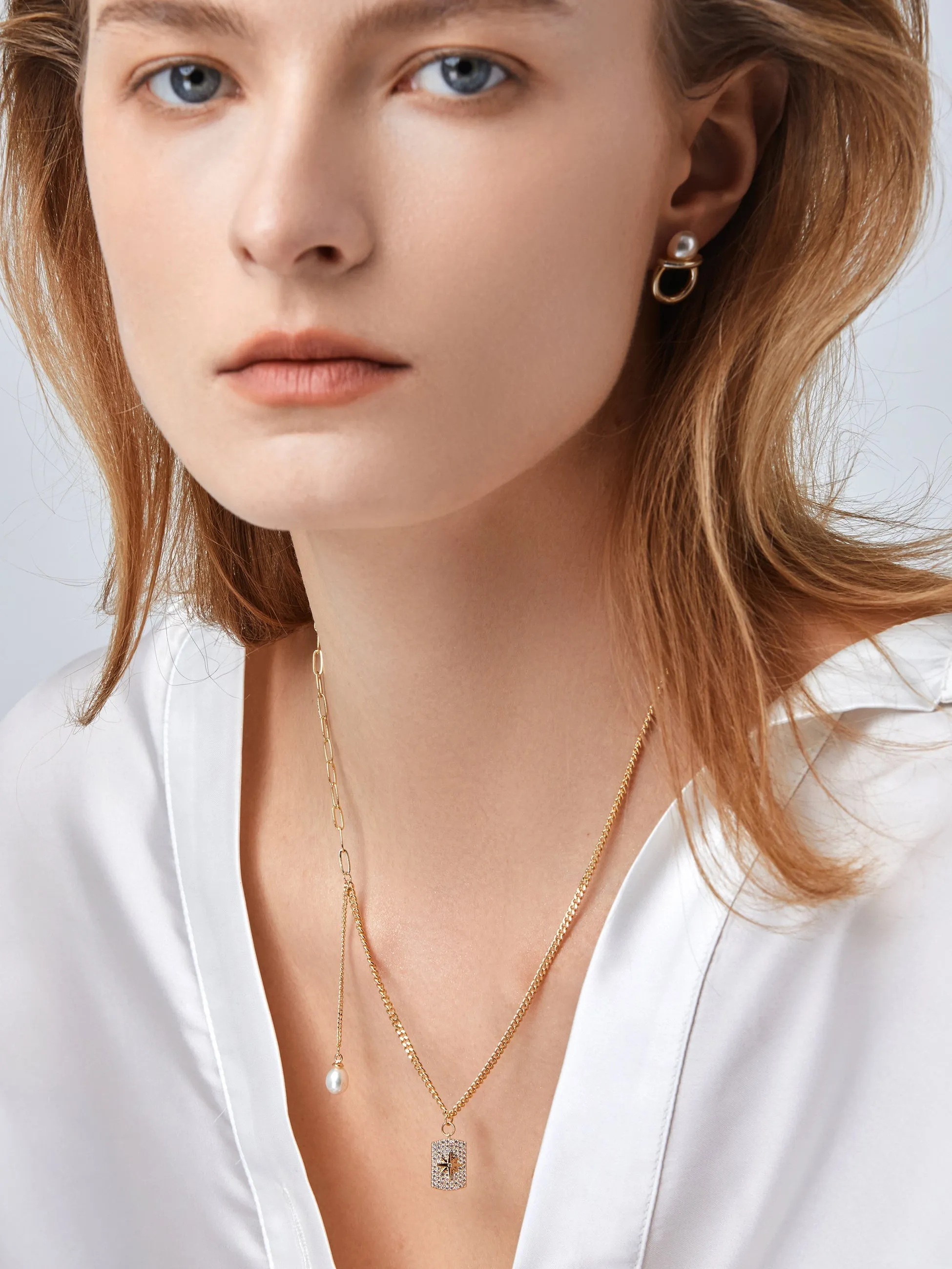 Short Gold Plated Chain Necklace sold by Aha Selected product image thumbnail 3