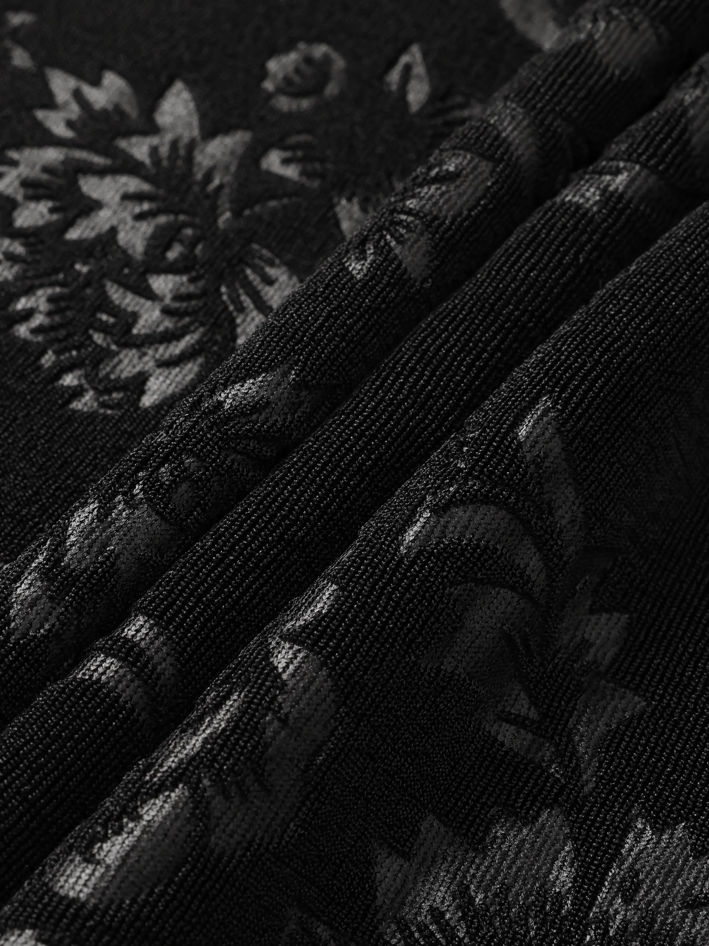 Knitted Floral Pattern Fishtail Long Skirt sold by Aha Selected product image thumbnail 4