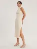 Turtleneck Halterneck Dress sold by Aha Selected