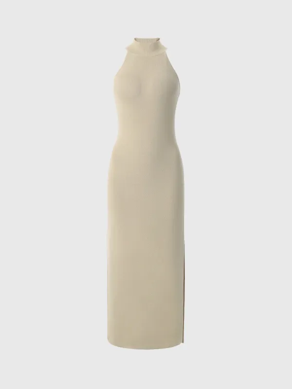 Turtleneck Halterneck Dress sold by Aha Selected
