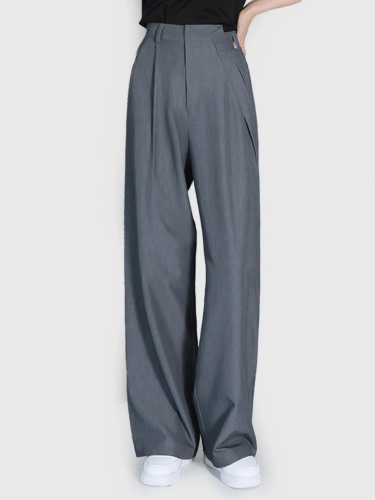 Irregular Waist Wide-Leg Suit Pants sold by Aha Selected product image thumbnail 2