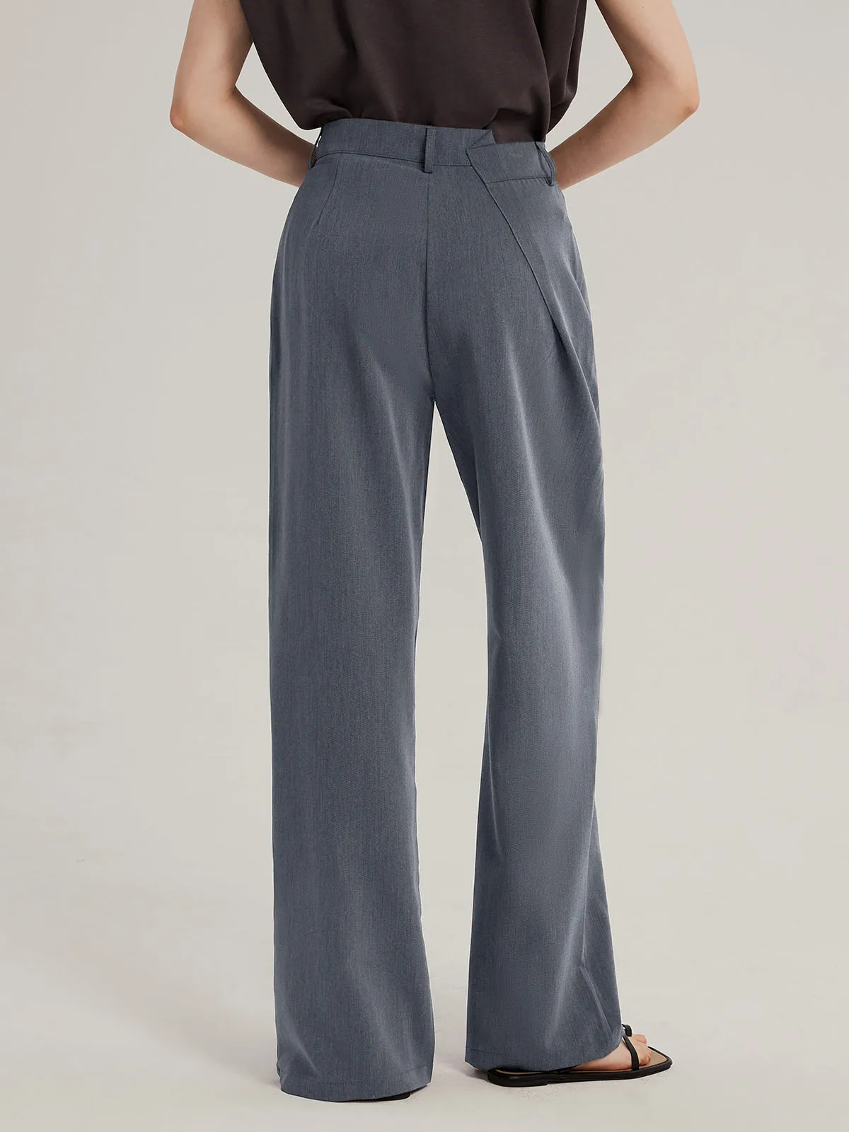 Irregular Waist Wide-Leg Suit Pants sold by Aha Selected product image thumbnail 3