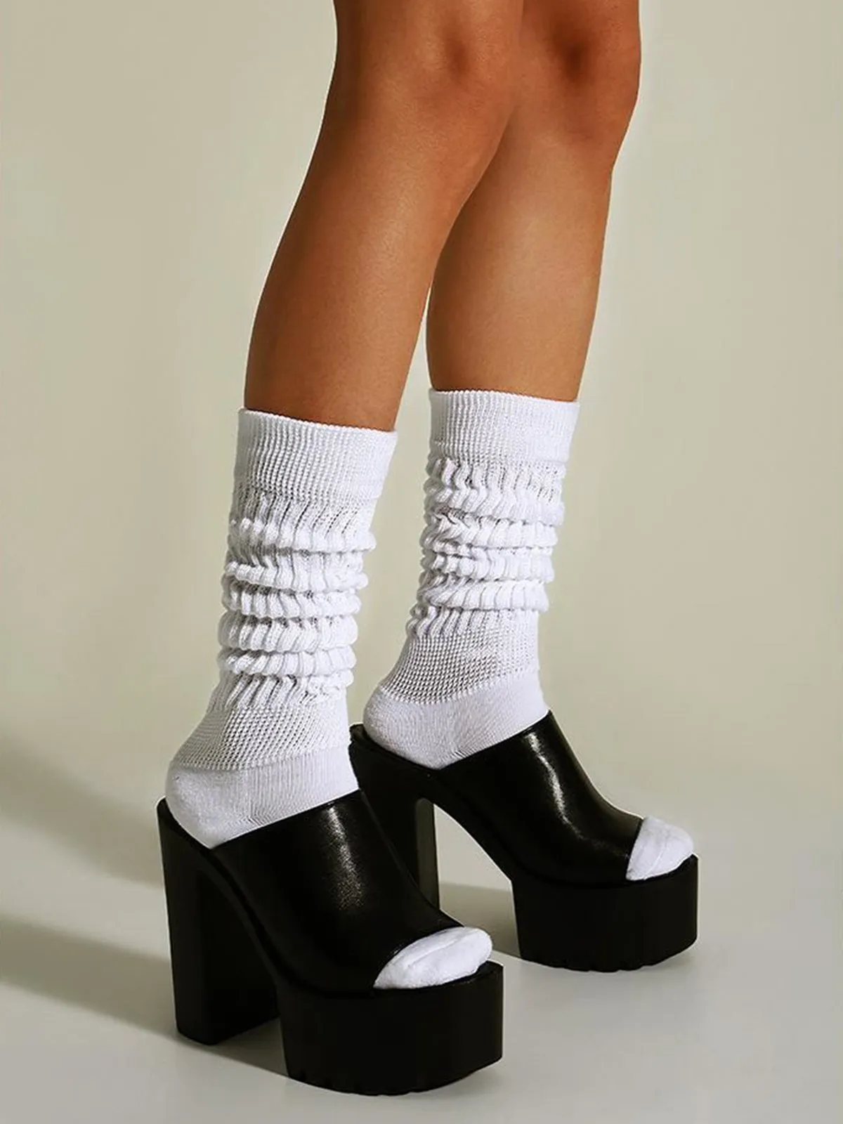 Solid Bubble Slouch Socks sold by Aha Selected product image thumbnail 2