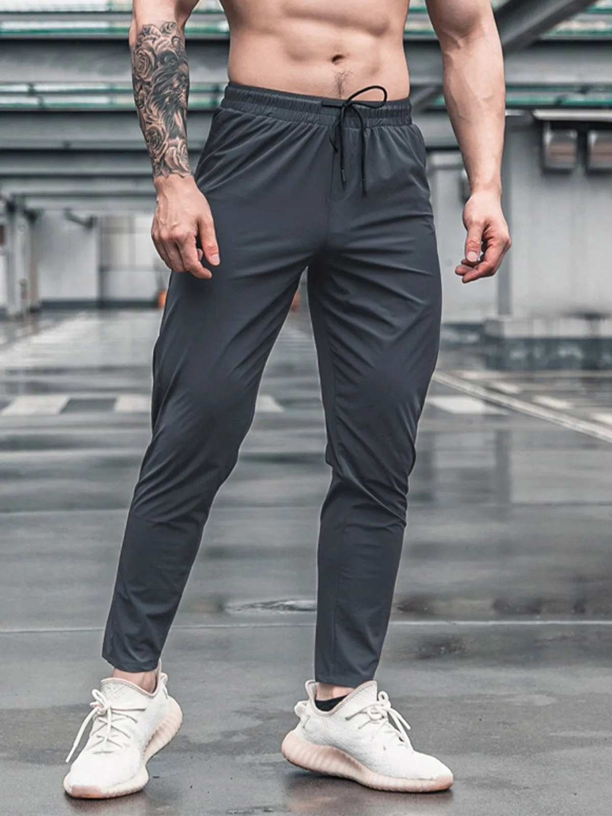 Stretch Slim Fit Jogger Workout Pants Lightweight sold by Aha Selected product image thumbnail 3