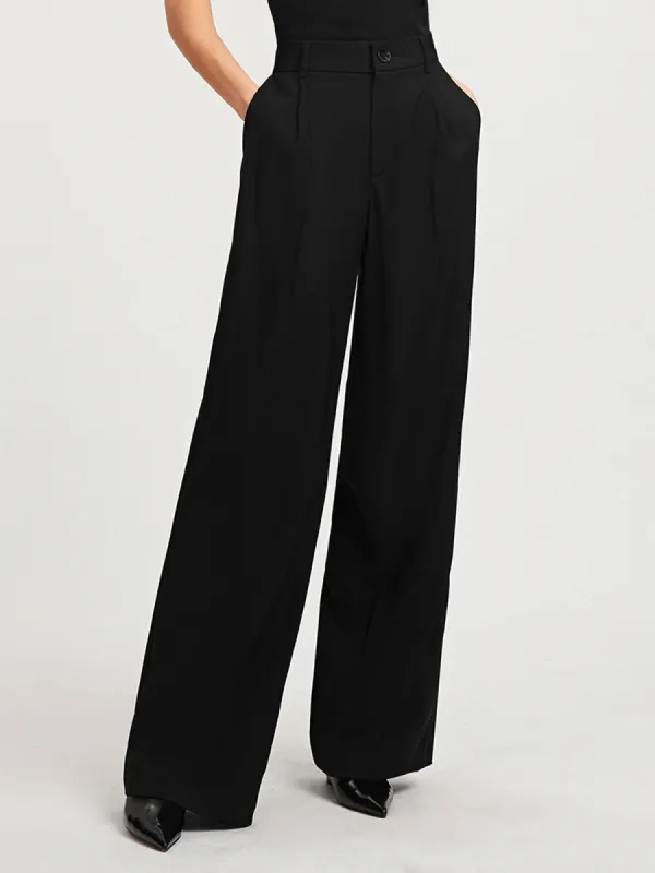 Comfy Everyday High-waisted Wide-leg Pants sold by Aha Selected