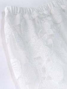 Jacquard Puff Sleeve Midi Skirt sold by Aha Selected