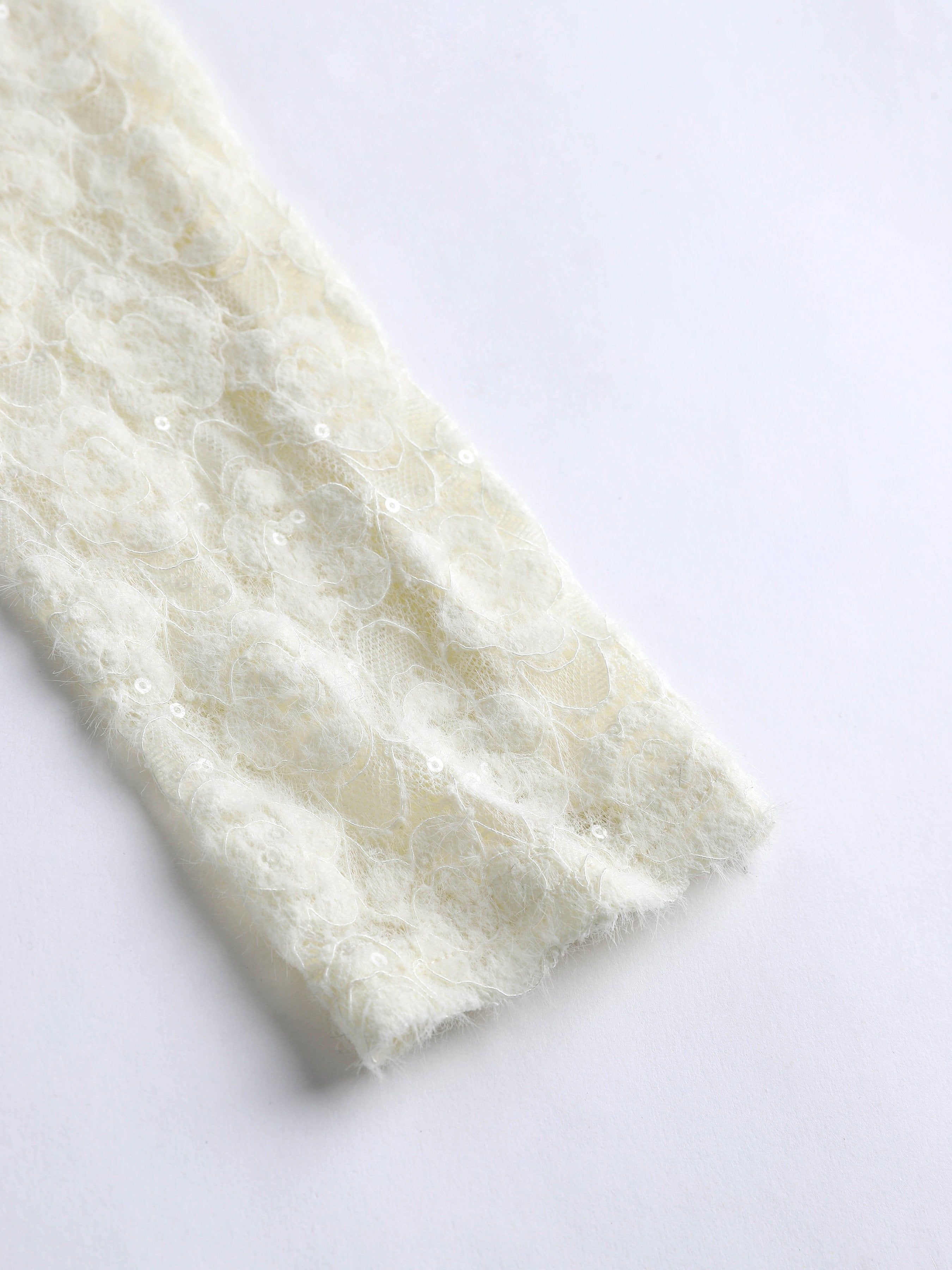 One Shoulder Lace Top with Long Sleeves sold by Aha Selected product image thumbnail 4