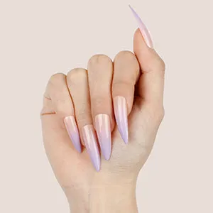 24pcs Gradient Color Pearly-lustre Trapeziop Fake Nail sold by Aha Selected product image thumbnail 2