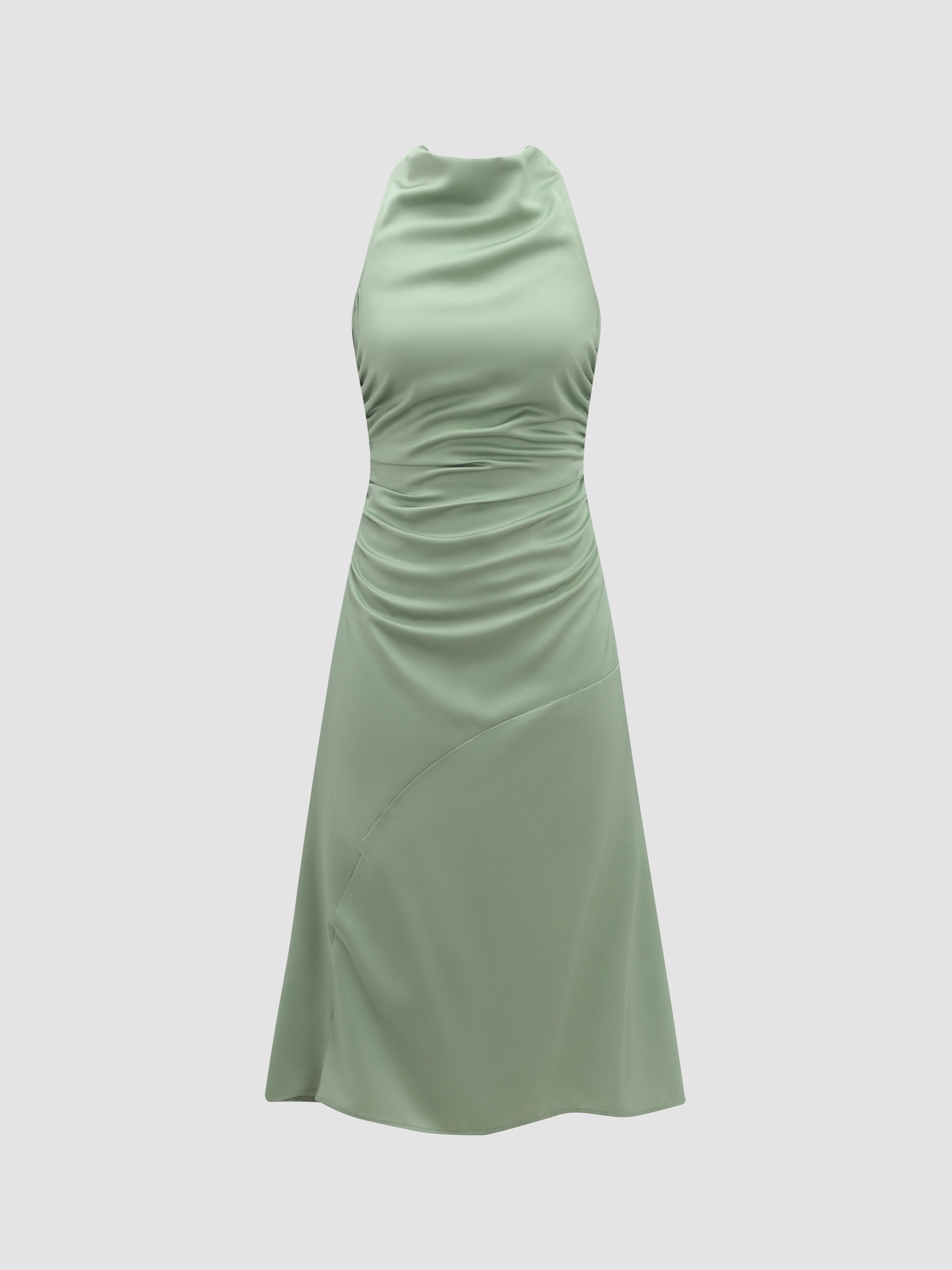 Crisscross Back Satin Gown sold by Aha Selected