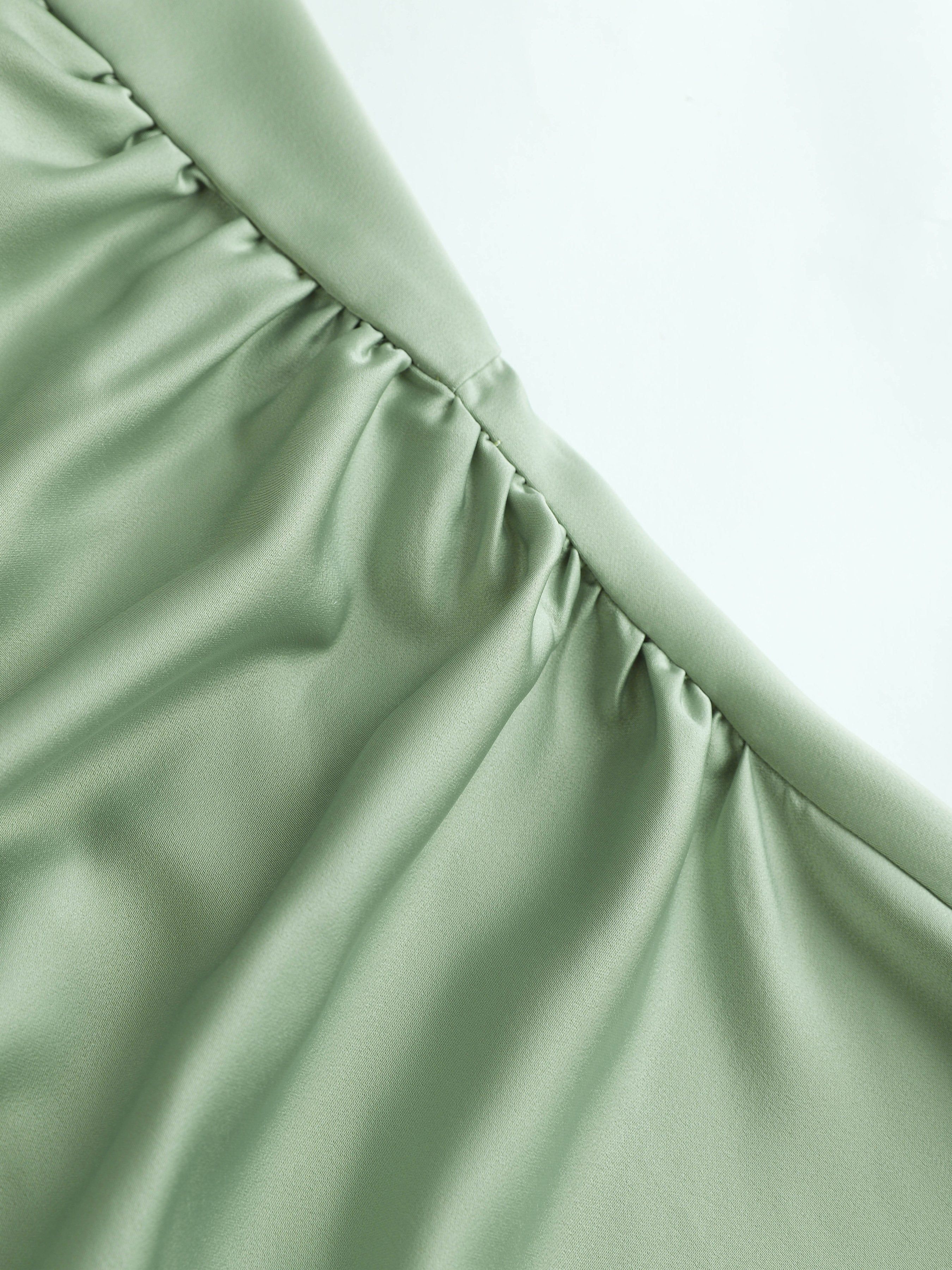 Crisscross Back Satin Gown sold by Aha Selected product image thumbnail 5