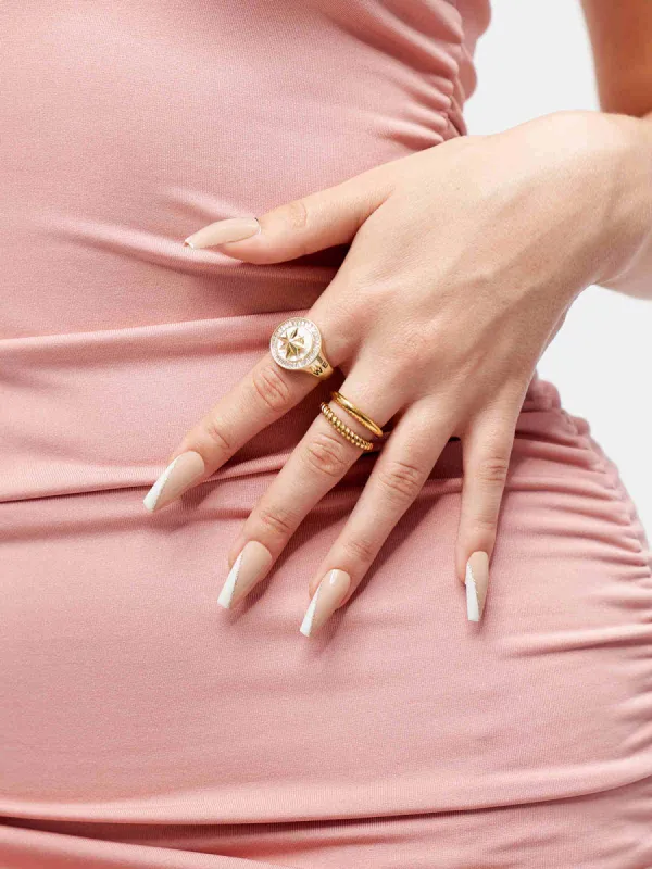 24pcs Multi Color Mid Length Trapeziop Fake Nail sold by Aha Selected