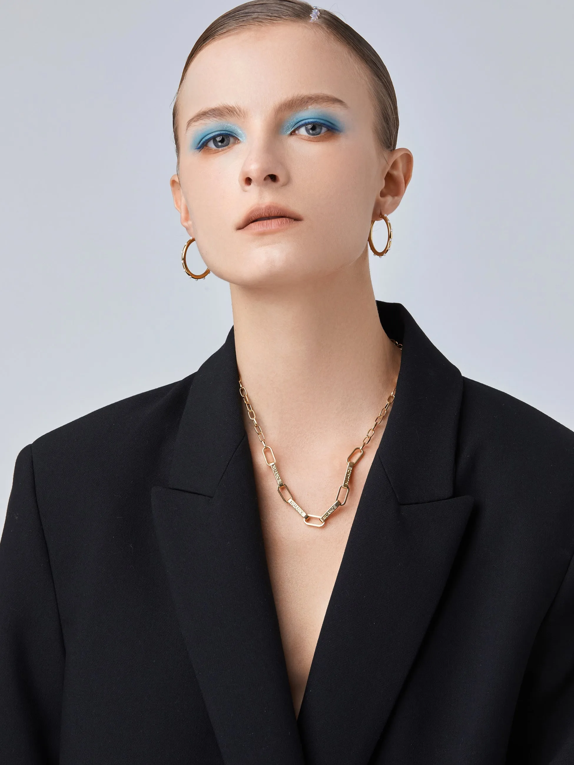 Gold Plated Bamboo Chain Necklace sold by Aha Selected product image thumbnail 4