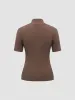 Women's Ribbed Crewneck Short Sleeve T-Shirt sold by Aha Selected