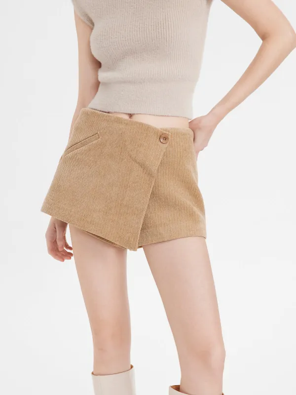 Casual Low-rise Wrap Side Pocket Skort sold by Aha Selected