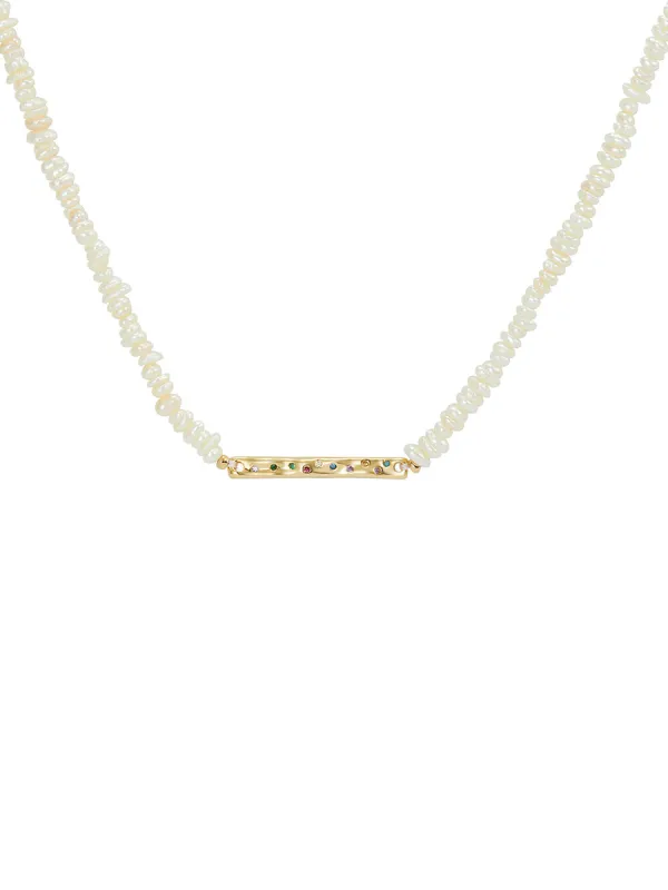 Baroque Pearl Charm Necklace sold by Aha Selected