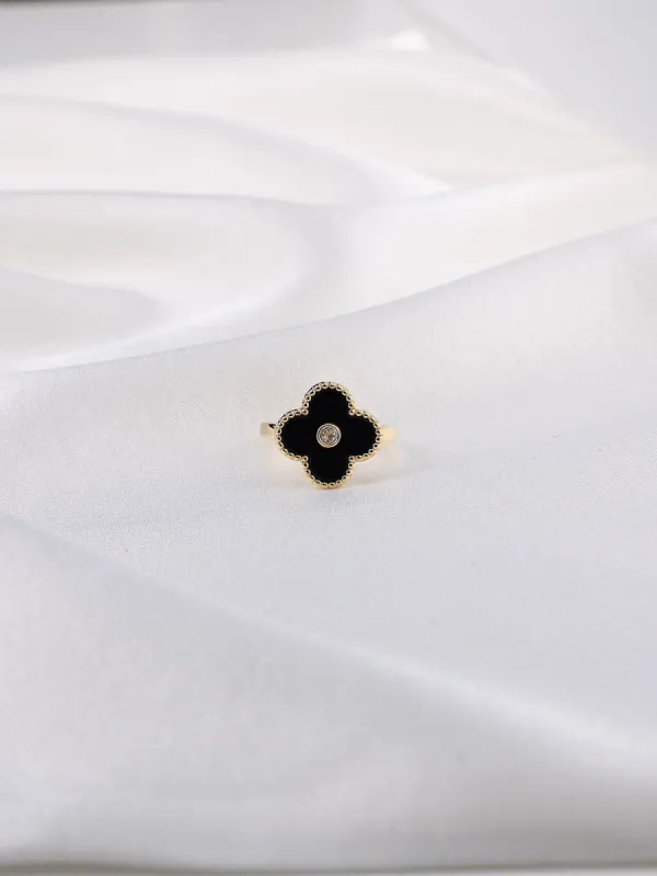 Floral Design Open-end Ring sold by Aha Selected