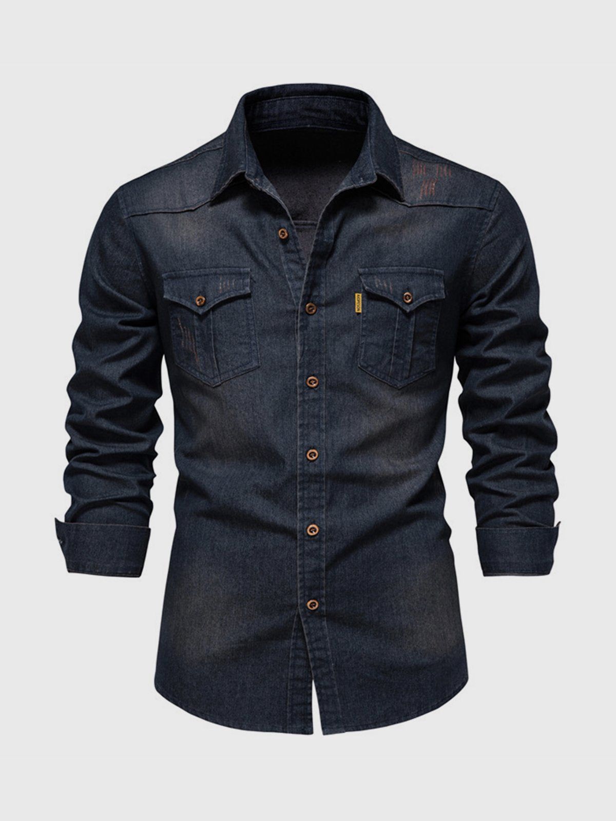 Long Sleeve Denim Shirt sold by Aha Selected