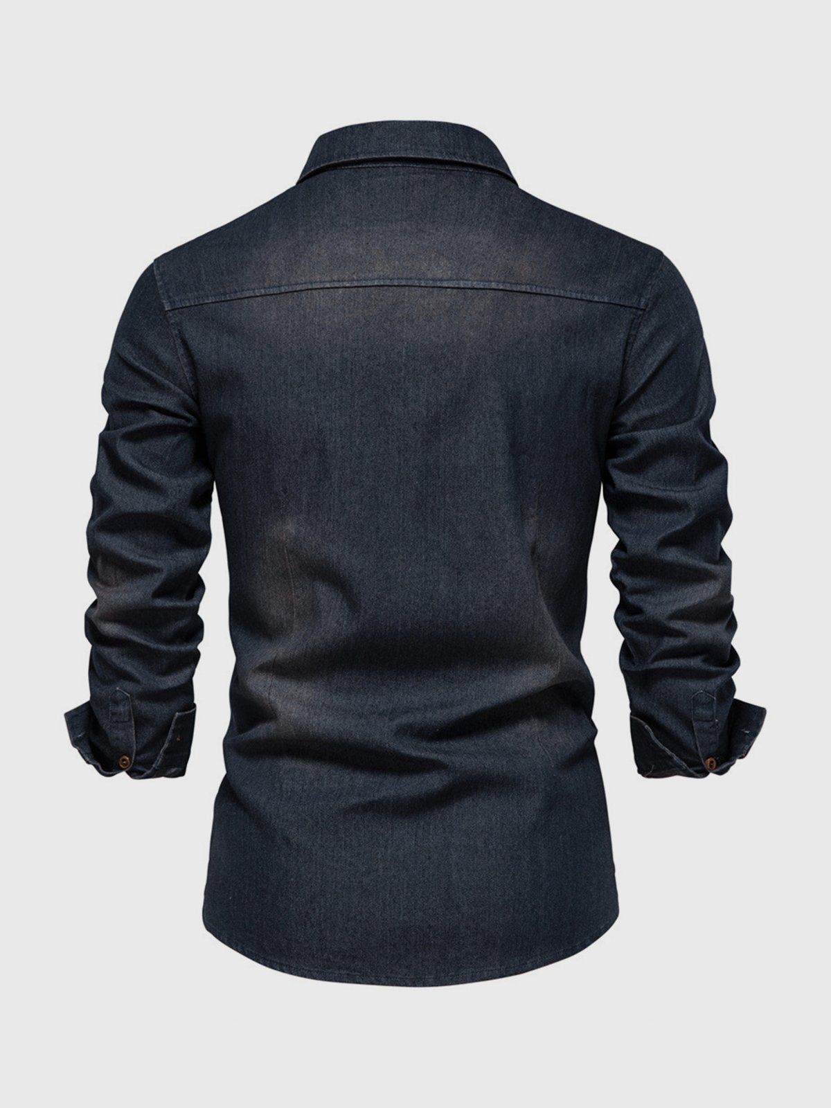 Long Sleeve Denim Shirt sold by Aha Selected product image thumbnail 5