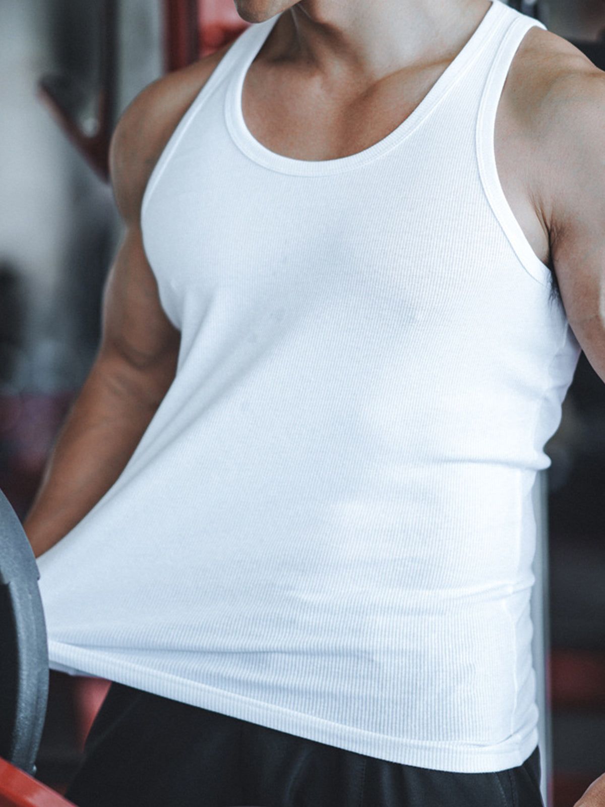 Classic Ribbed Stretch Tank Top sold by Aha Selected product image thumbnail 2