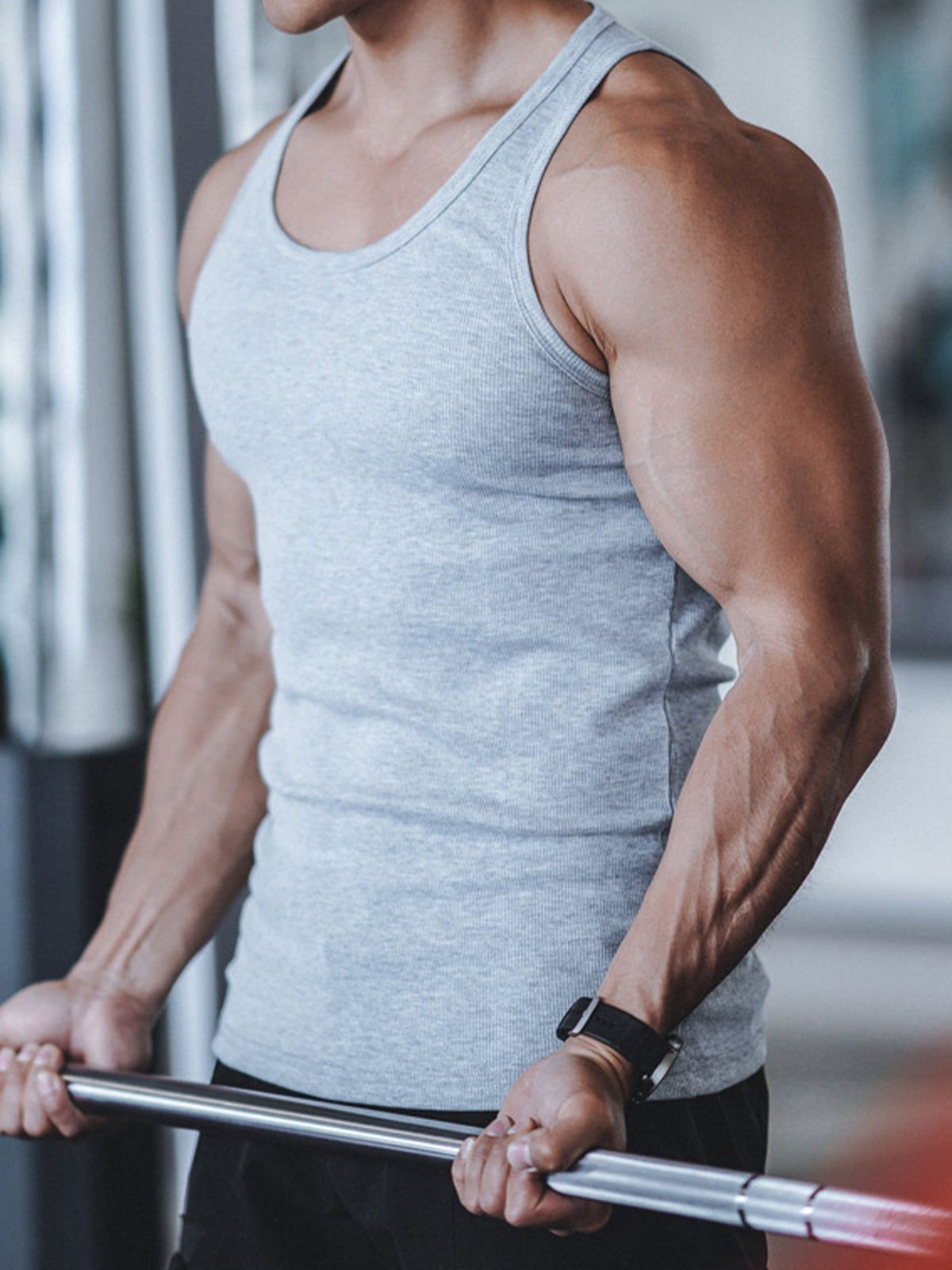 Classic Ribbed Stretch Tank Top sold by Aha Selected product image thumbnail 5