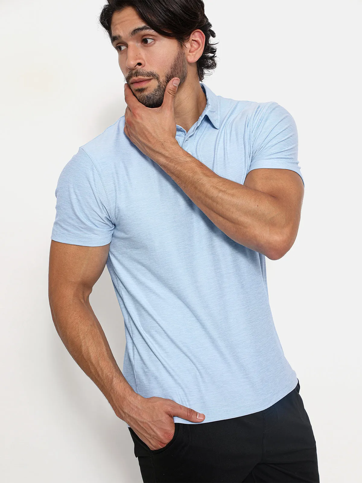 Softest Performance Active Polo Stretch sold by Aha Selected