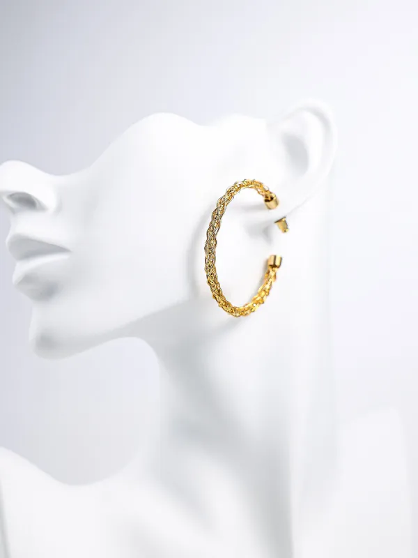 Tube Hoop Twist Earrings sold by Aha Selected