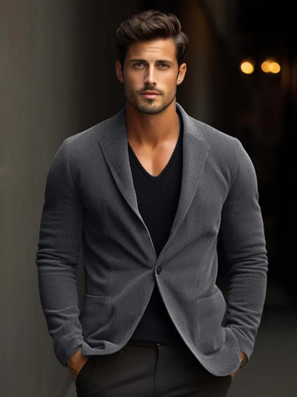 Stretch Knit Midweight Blazer sold by Aha Selected