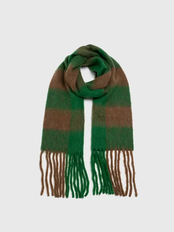 Tassels Soft Wool Plaid Scarf sold by Aha Selected