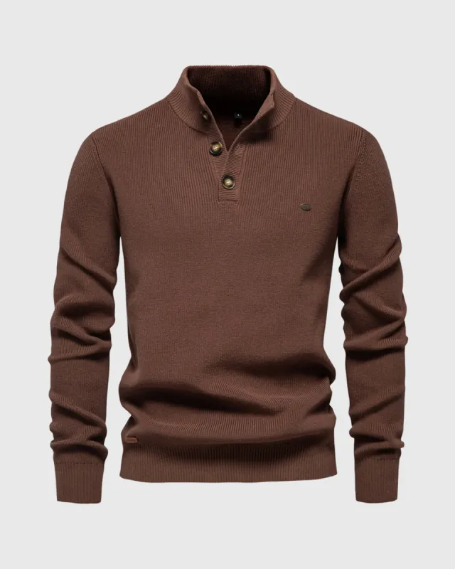 Premium Stand-Collar Sweater sold by Aha Selected