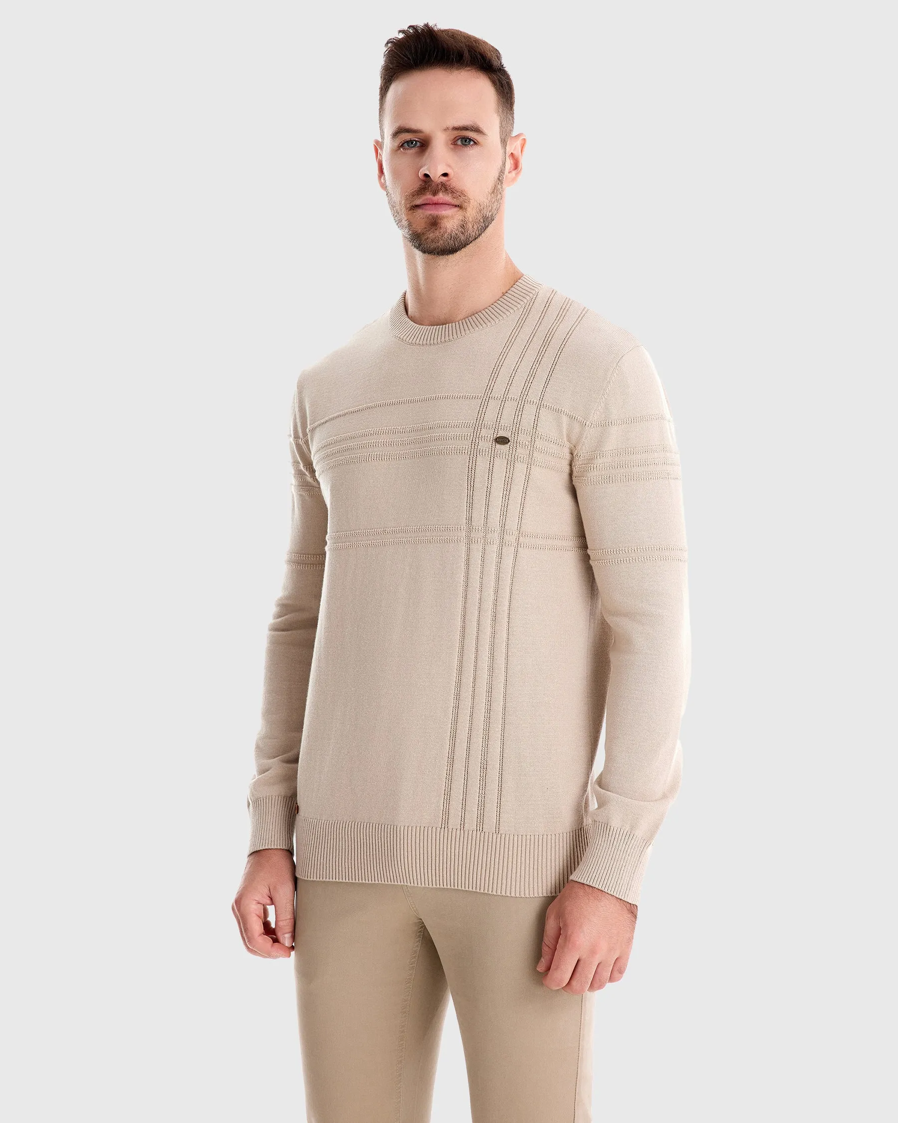 Crosshatch Crew Neck Sweater New sold by Aha Selected product image thumbnail 2