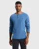 Waffle Henley Long Sleeve T-Shirt New sold by Aha Selected