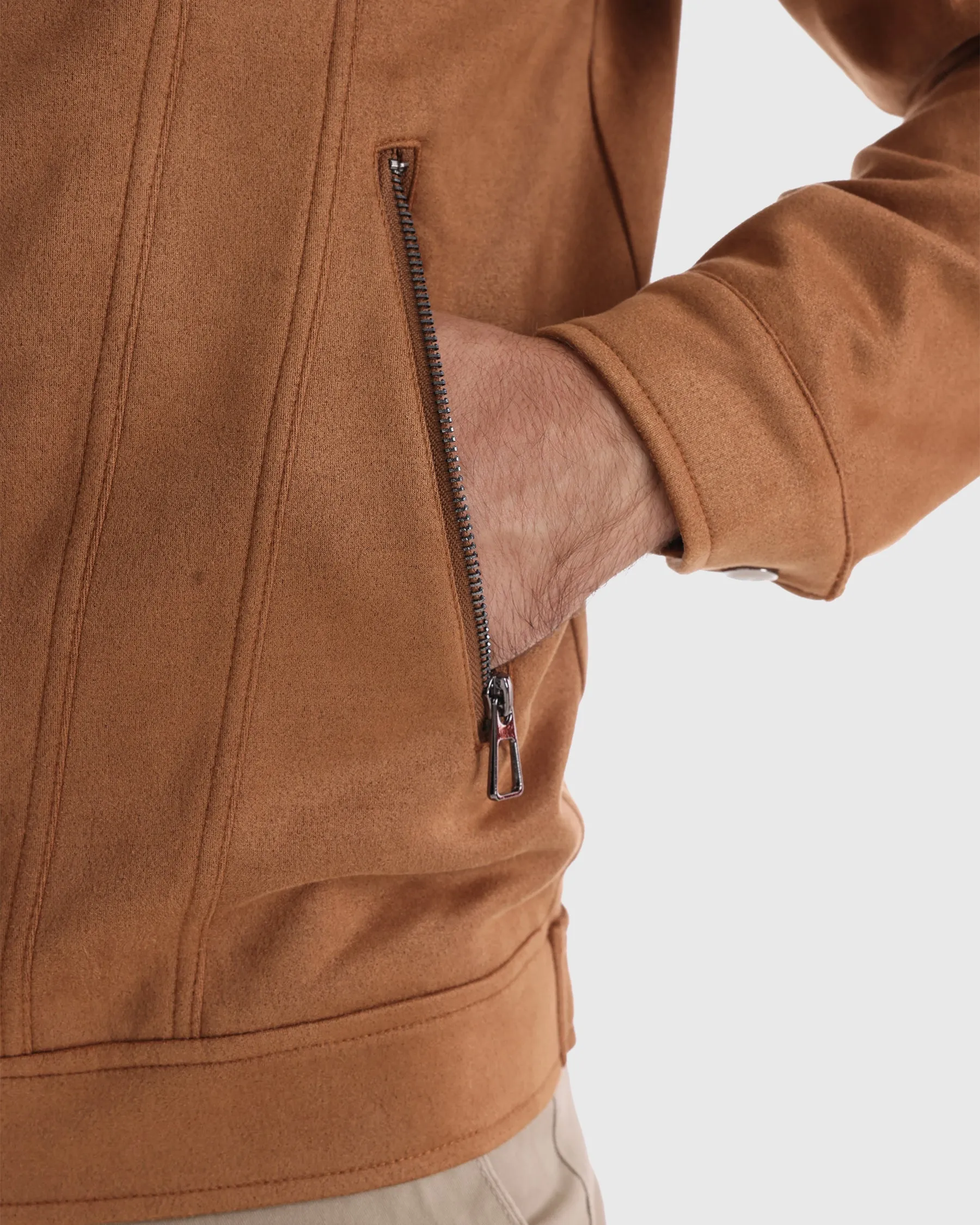 Timeless Suede Bomber Jacket New sold by Aha Selected product image thumbnail 5