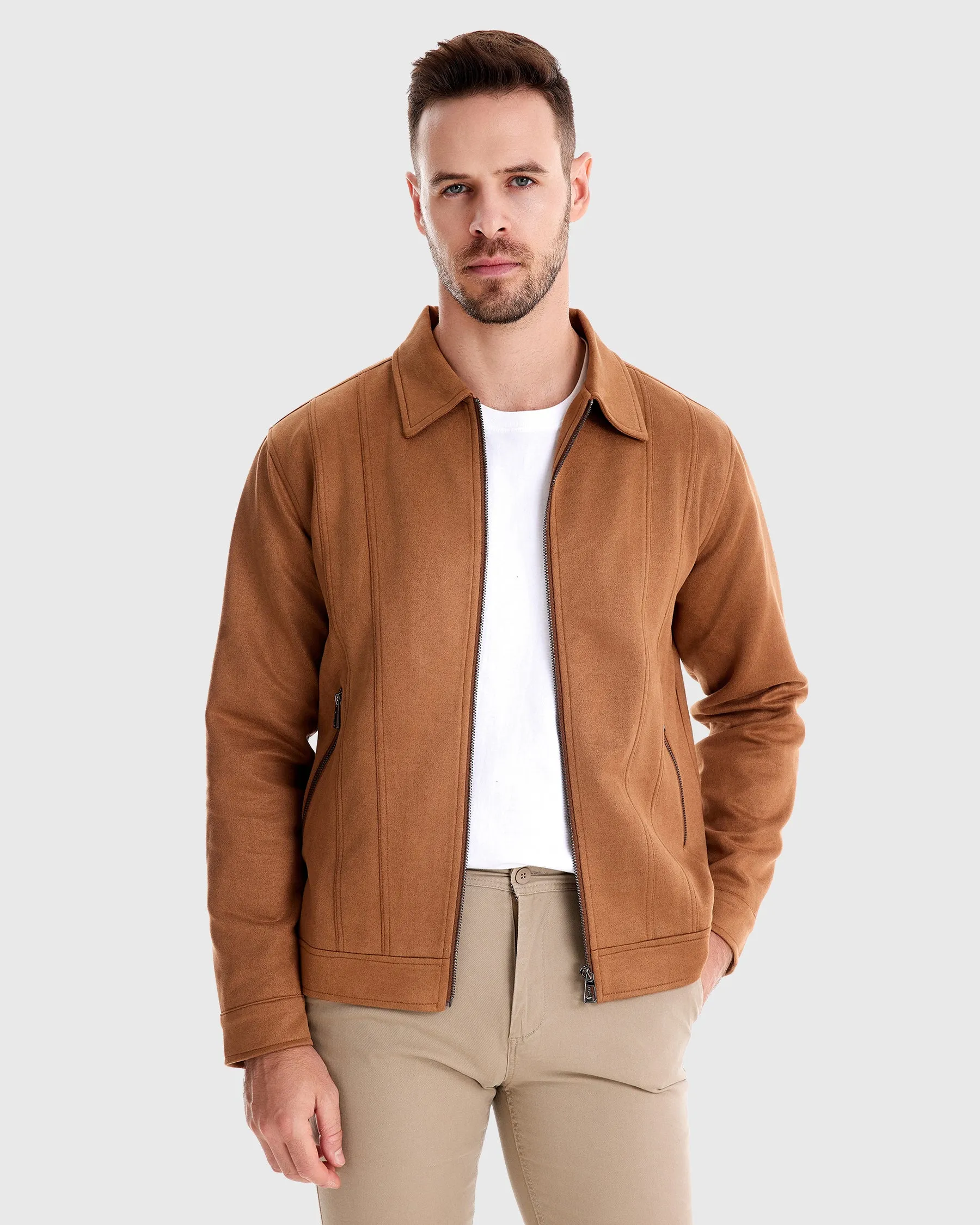 Timeless Suede Bomber Jacket New sold by Aha Selected