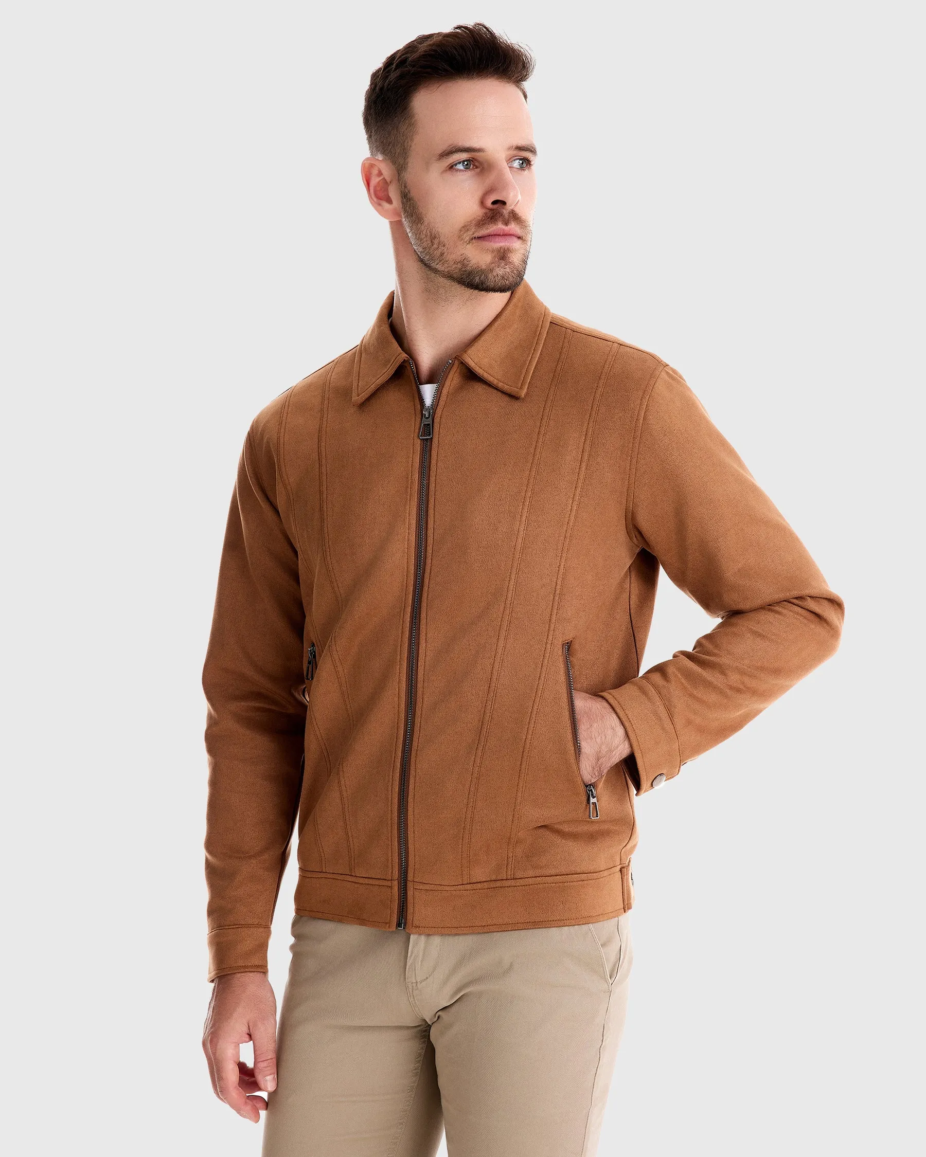 Timeless Suede Bomber Jacket New sold by Aha Selected product image thumbnail 2