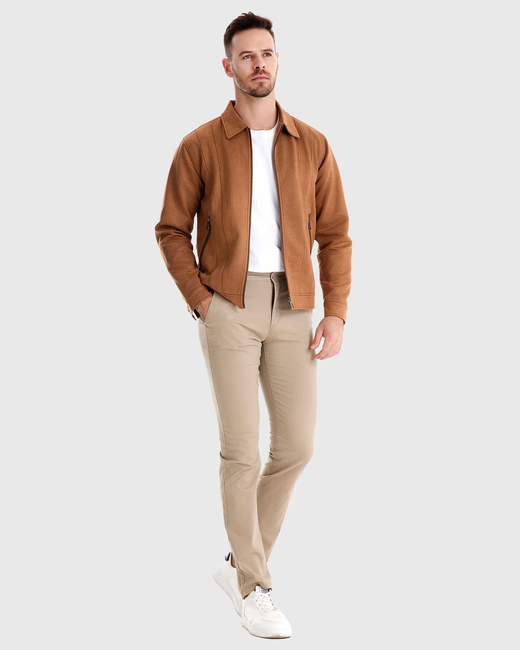 Timeless Suede Bomber Jacket New sold by Aha Selected product image thumbnail 3