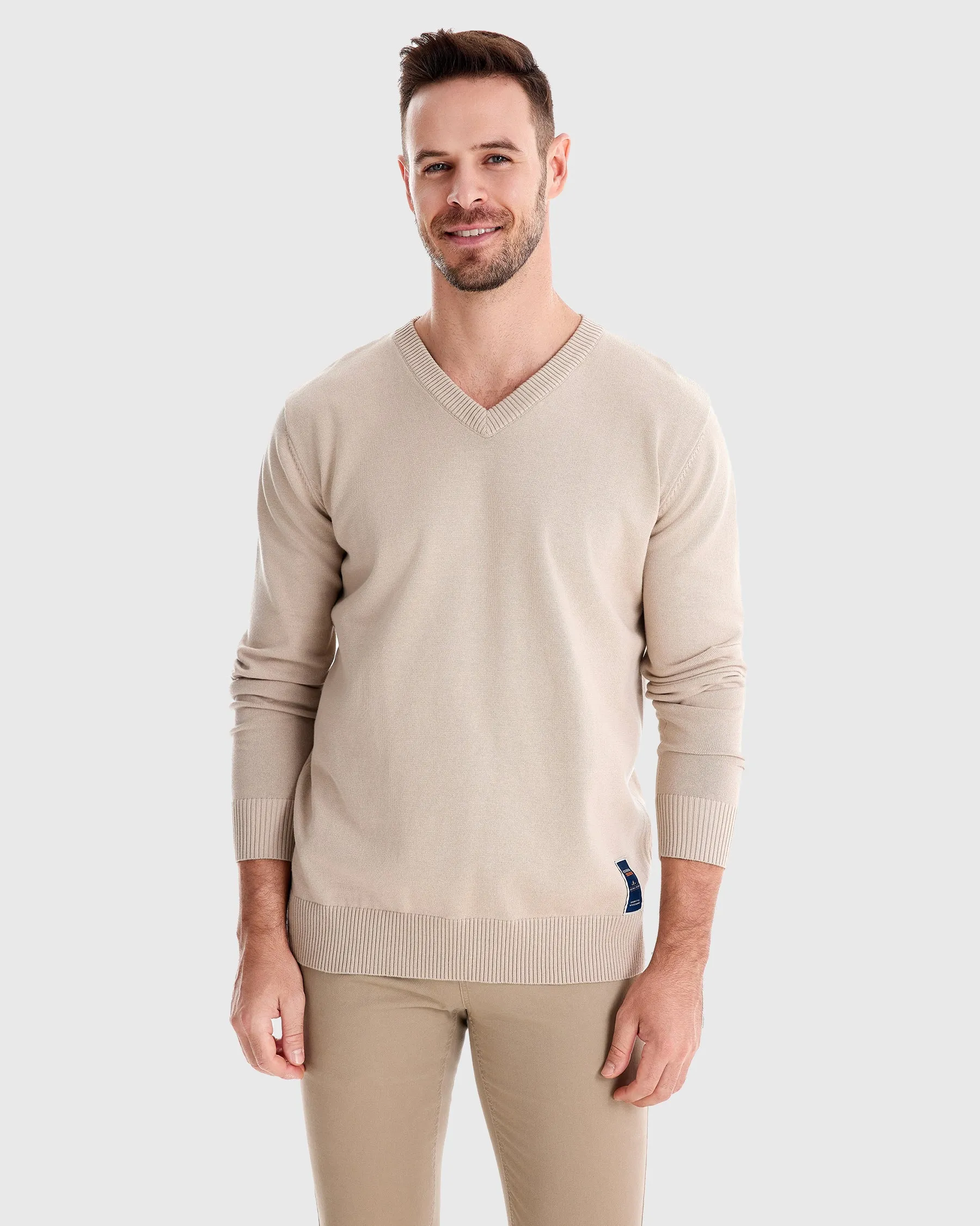 Ribbed V Neck Sweater New sold by Aha Selected product image thumbnail 2