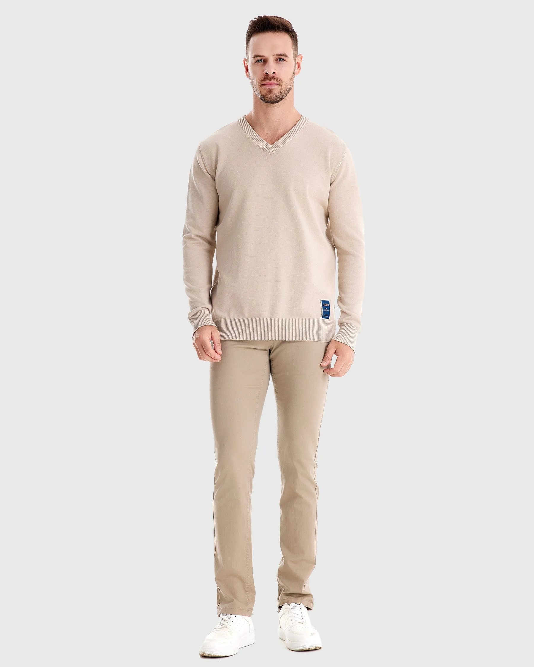 Ribbed V Neck Sweater New sold by Aha Selected product image thumbnail 5