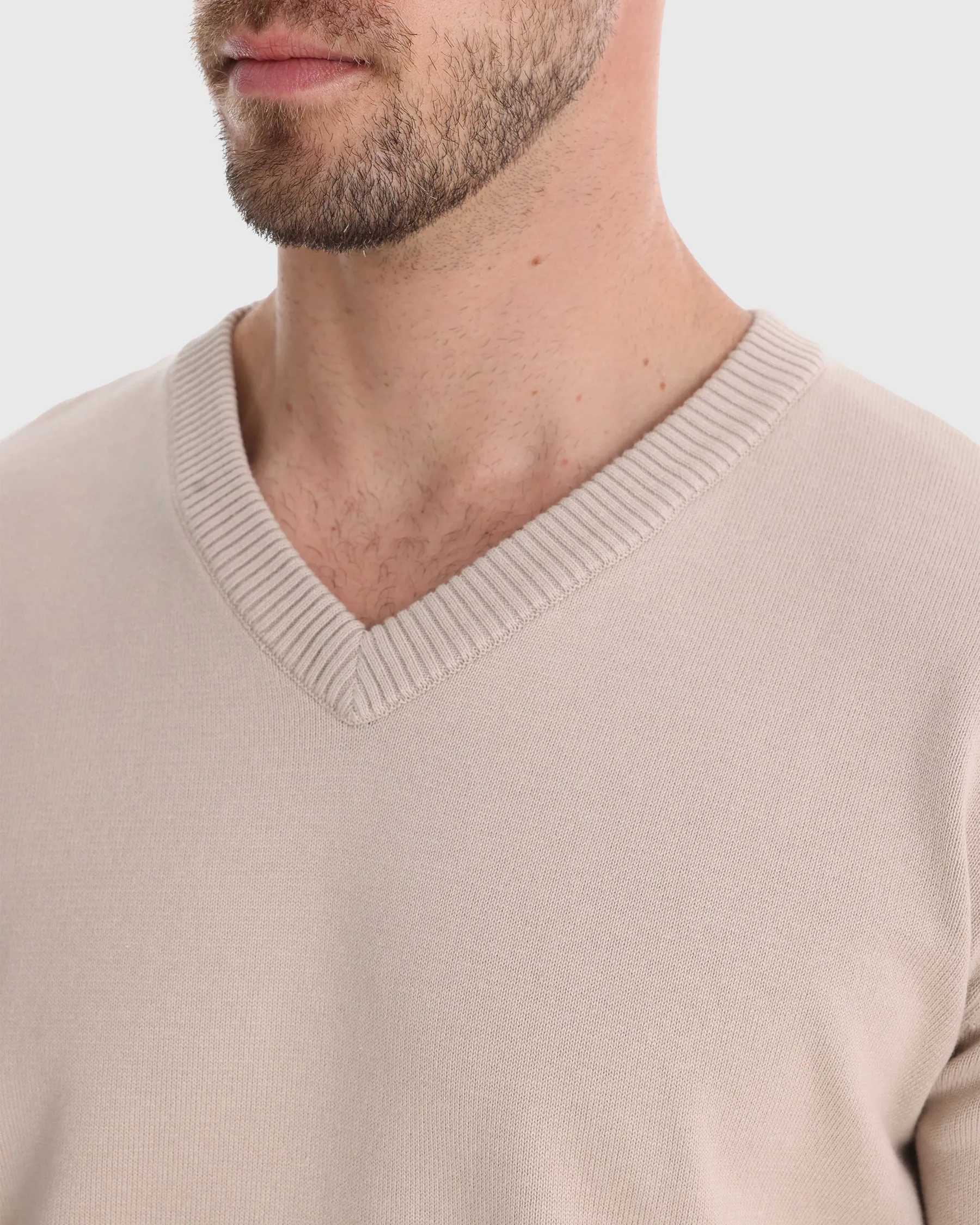 Ribbed V Neck Sweater New sold by Aha Selected product image thumbnail 3