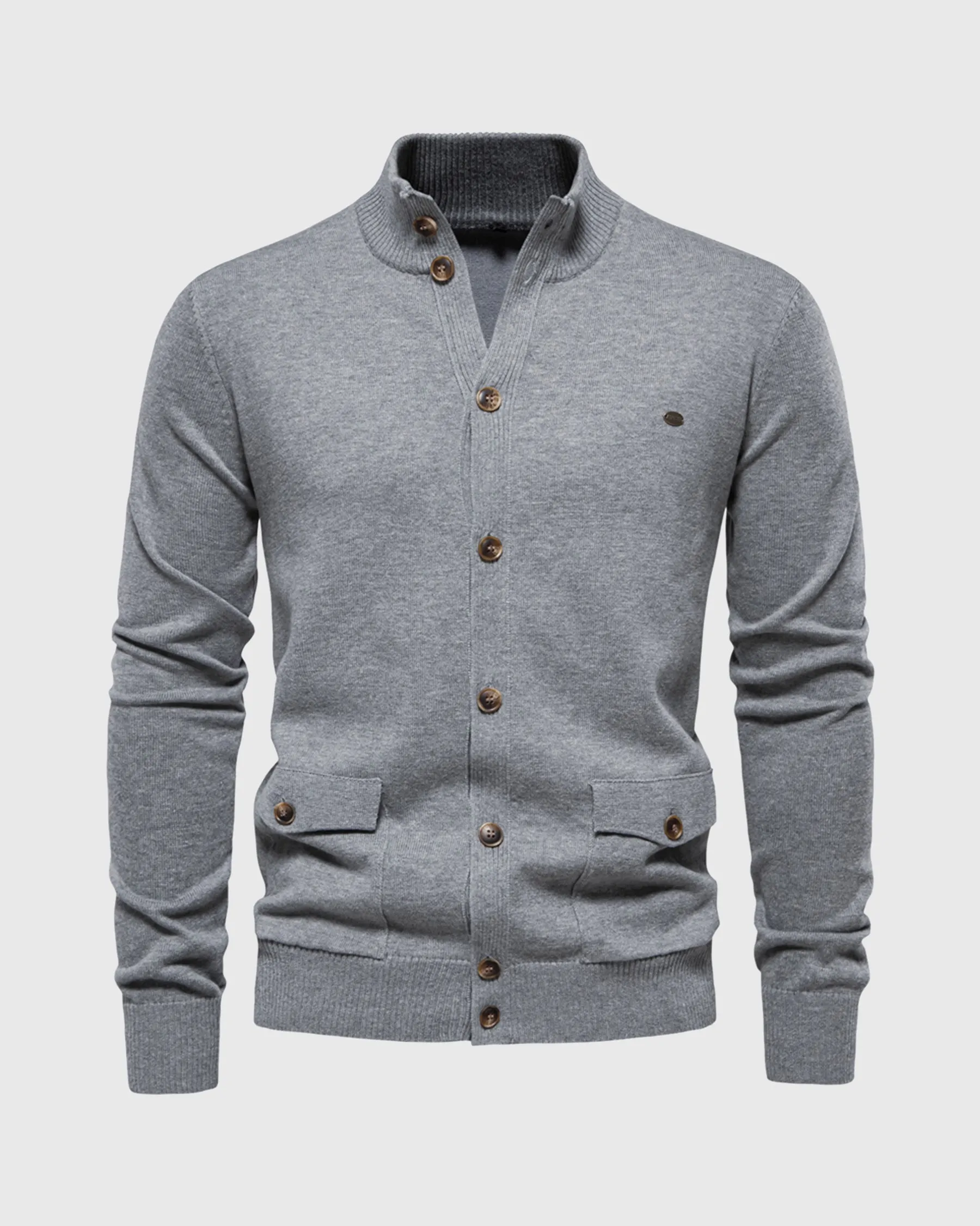 Premium Button-Up Cardigan sold by Aha Selected