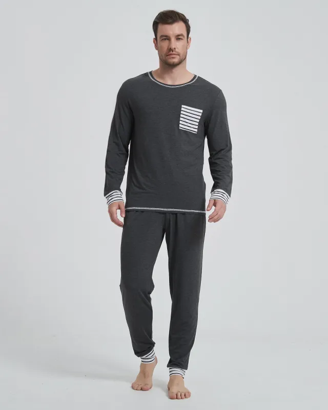 Bamboo Side Pocket Long Sleeve Pajama Set sold by Aha Selected